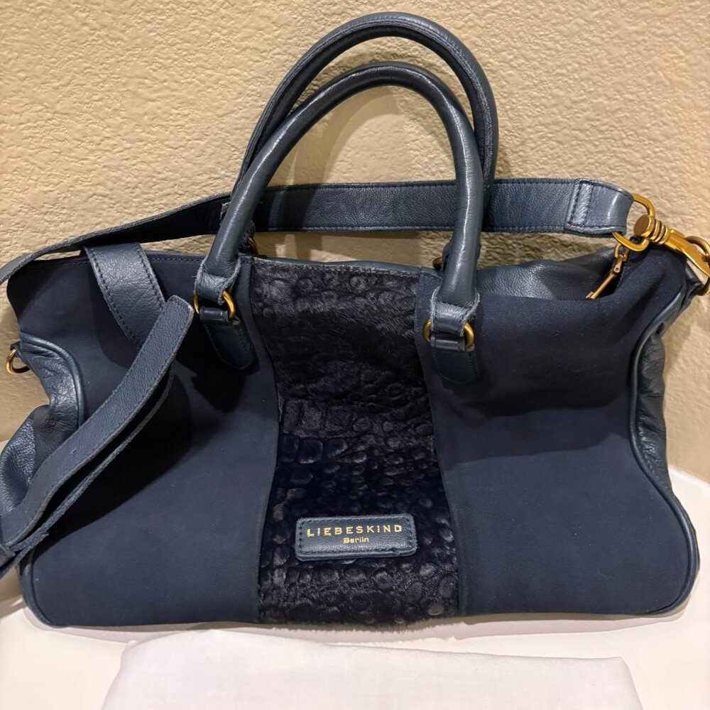 👜Liebeskind Berlin Esther Satchel Soft Leather Shoulder Bag Purse - Picture 6 of 16